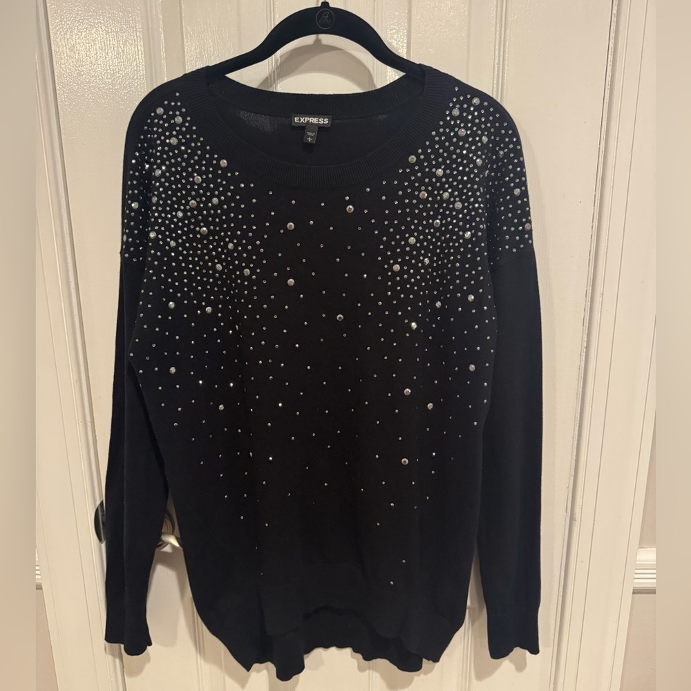Express black Sweater with silver studs